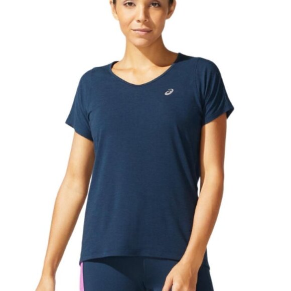 Asics Women's V-Neck Short Sleeve Running Top - S - Picture 1 of 7